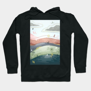 Muted Abstract Environment - Graphic Illustration Hoodie